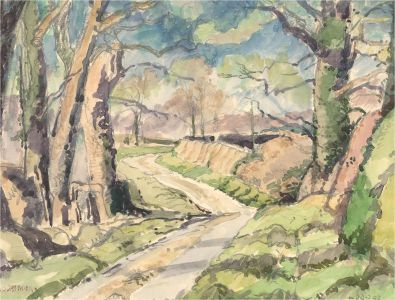 Keith Johnson (1931-2018) - 1997 Watercolour, Woodbastwick, Norfolk