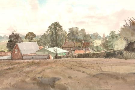 Keith Johnson (1931-2018) - Contemporary Watercolour, Rural Farm