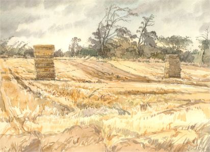Keith Johnson (1931-2018) - Contemporary Watercolour, Cut Field