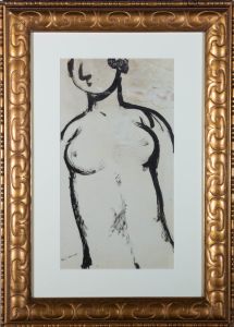 Edouard Joseph Goerg (1893-1969) - Early 20th Century India Ink, Female Nude