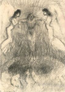 Edouard Joseph Goerg (1893-1969) - Etching and Conte Drawing, Ascension of Jesus