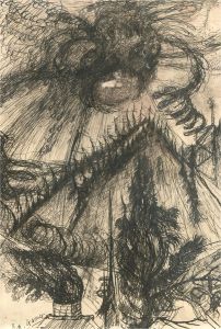Edouard Joseph Goerg (1893-1969) - Pen and Ink Drawing, Storm Monster