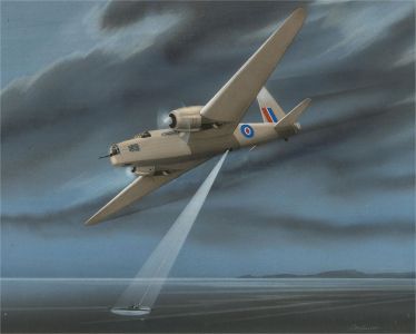 C.W. Smith - 20th Century Gouache, Bristol Beaufort and Submarine