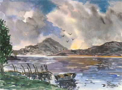 Daniel Nichols - Contemporary Gouache, Loch Ness, Scotland