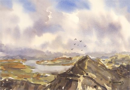 Daniel Nichols - Contemporary Watercolour, Trossachs, Scotland