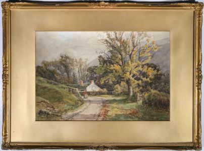 Walter Eastwood (1867–1943) - Framed watercolours, The Road to the Village
