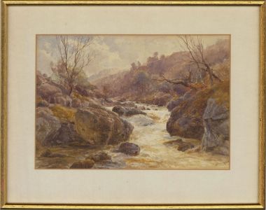 George Harrison (1876-1950) - Early 20th Century Watercolour, River Rapids