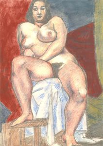 Francois Xavier Josse (1910-1991) - 20th Century Pastel, Seated Nude