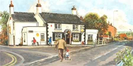 Sue Aspeg - Contemporary Watercolour, Stocks Tavern, Parbold