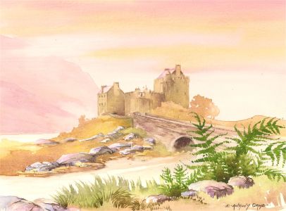 E. Anthony Orme - 20th Century Watercolour, Eilean Donan Castle