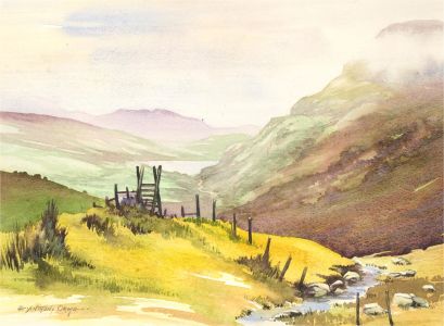 E. Anthony Orme - 20th Century Watercolour, Misty Mountains