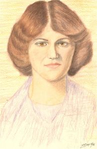 N.K. Day - 1996 Coloured Pencil, Portrait of Woman