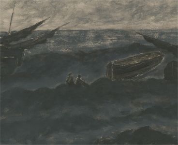 Mid 20th Century Oil - Stormy Sea
