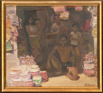 Dmitry Oboznenko (1930-2002) - 1969 Oil, Local Shop