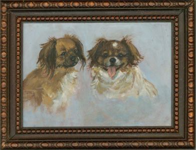 P. Weare - Contemporary Oil, Two Pekingese