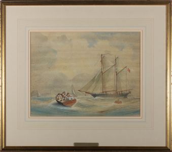 Follower of J.W. Carmichael (1800-1868) - Early 19th Century Watercolour, Ketch