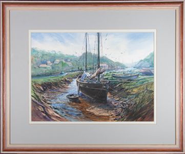 Tony Williams RSMA - 20th Century Watercolour, Estuary Scene