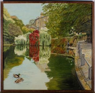 William Thomas - 20th Century Oil, Pond at Hampstead Heath