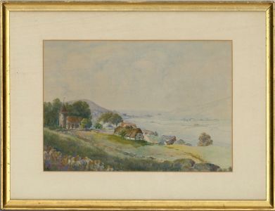 A.M. Lloyd - 1930 Watercolour, Southease, East Sussex
