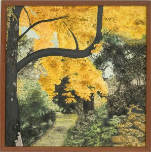 William Thomas - 20th Century Oil, Footpath by Dollis Brook, Finchley