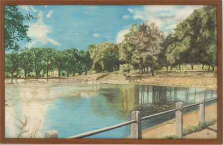 William Thomas - 20th Century Oil, Pond at Hampstead Heath II