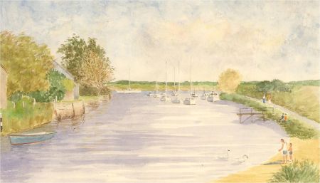 J.A. Pusey - 1992 Watercolour, Wareham