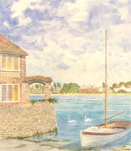J.A. Pusey - 1992 Watercolour, Bosham