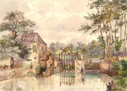 E.M.H. - Mid 19th Century Watercolour, Pont de Briques