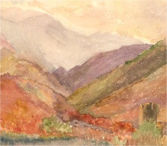 Early 20th Century Watercolour - Italian Hills