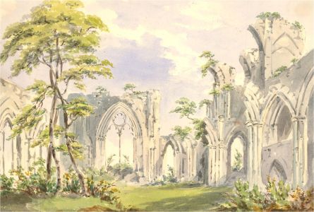 Early 19th Century Watercolour - Ruins of Netley Abbey