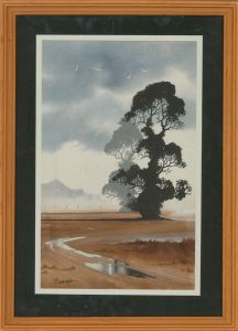 Jo Speight - 1980 Watercolour, Reflections