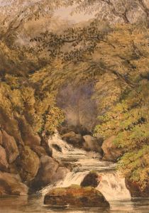 Mary Carpenter - 1861 Watercolour, Dargle River, Dublin