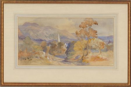 Lady Georgiana Eyre - Mid 19th Century Watercolour, Llanfair, North Wales
