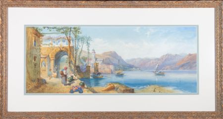 Late 19th Century Watercolour - Italian Lake Scene