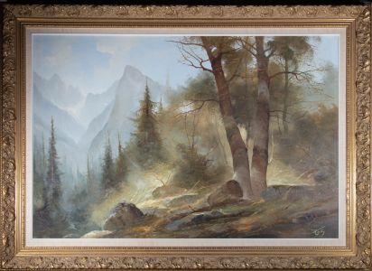 Josef Kugler (1913-2011) - Austrian Mid 20th Century Oil, Mountain Forest