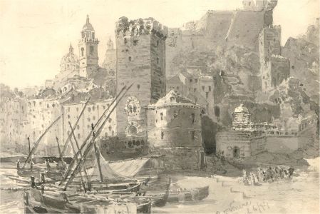1894 Watercolour - Porto Venere, Italy