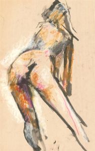 Peter Collins ARCA - 20th Century Mixed Media, Expressive Nude