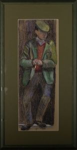 Mid 20th Century Pastel - Man in a Flat Cap