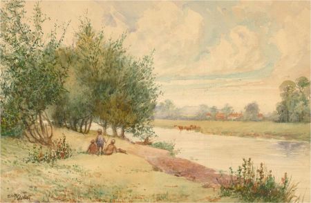 Edgar Woollatt (1871-1931) - Early 20th Century Watercolour, The River Trent