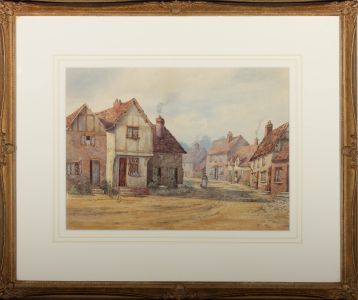 F.L.B. - Late 19th Century Watercolour, Village Street