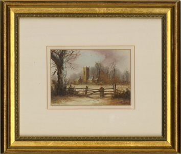 R. Cavallo - 20th Century Oil, Church in Winter
