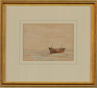 Henry S.W. Eyre (1872-1937) - Early 20th Century Watercolour, Lone Fishing Boat