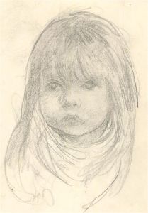 Marjorie Mostyn (1893-1979) - Mid 20th Century Graphite Drawing, Young Girl