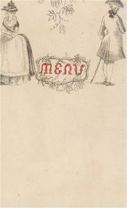 Late 19th Century Pen and Ink Drawing - Menu Design