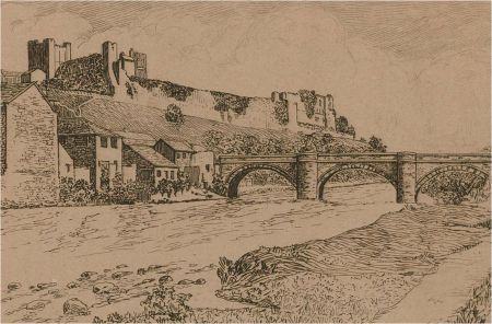 J. B. Carey - Early 20th Century Etching, Richmond Castle