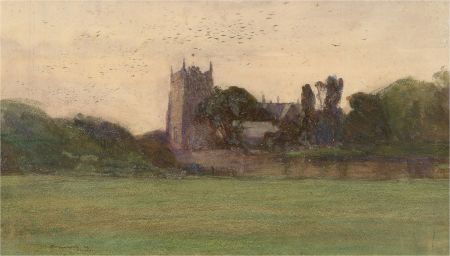 Claude Allin Shepperson ARA 1867-1921) - 1908 Watercolour, Evening Murmuration