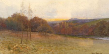 George Oyston (1860-1937) - Early 20thC Watercolour, The North Cumbrian Hills