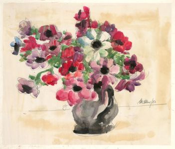 Peter Collins ARCA - 1982 Watercolour, Summer Flowers