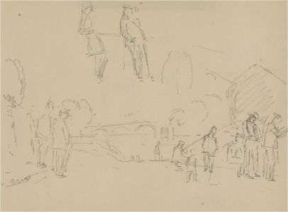 Philip Connard RA, RWA (1875-1958) - Signed Graphite Drawing, Study of Fishermen