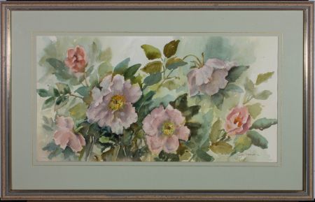 Joan Phillips  - Mid 20th Century Watercolour, Dog Roses